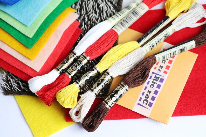 Bertie & Wyn Sewing Kit Wool Felt Sewing Kit Hedgehog Etsy