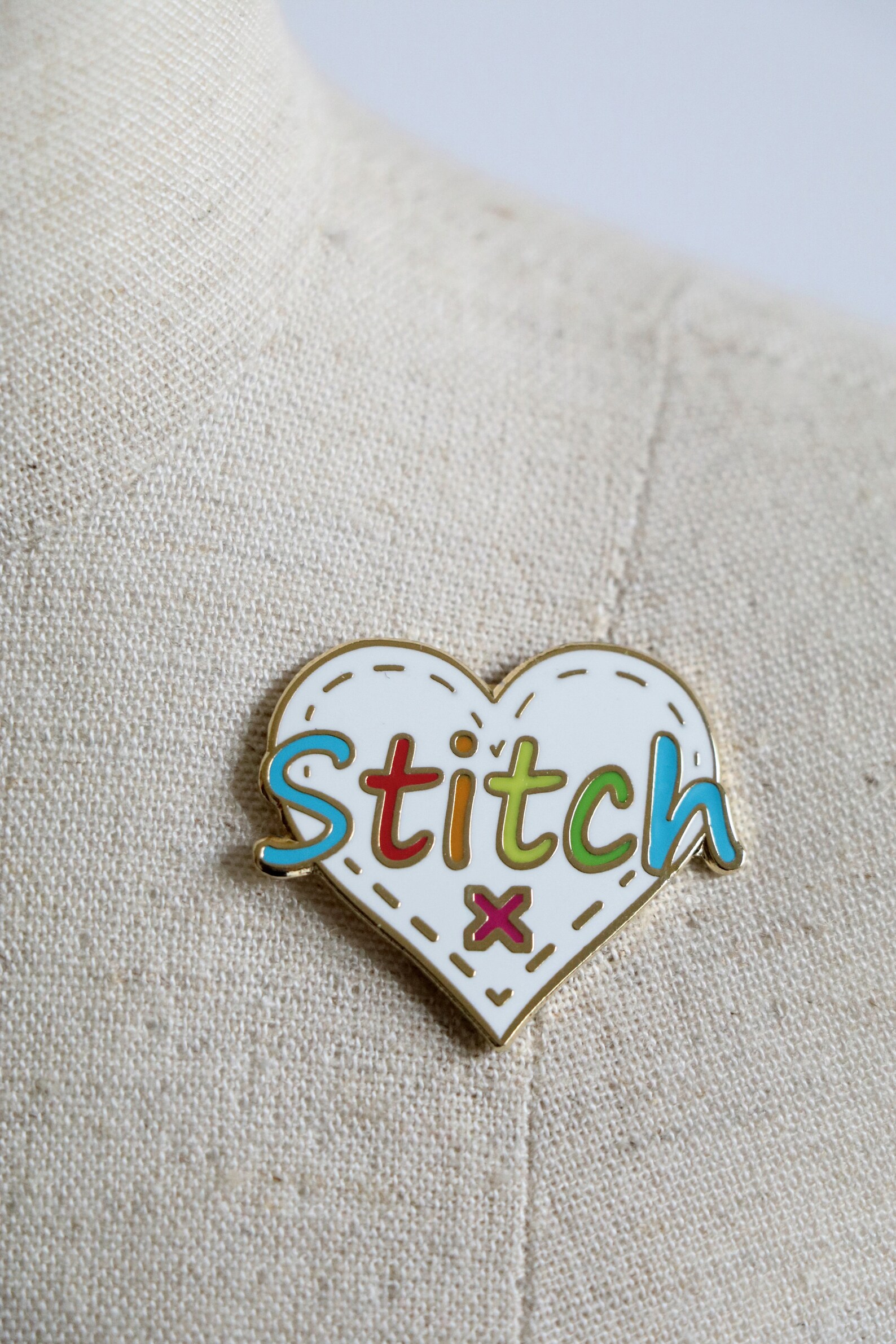 Stitch enamel pin sewing enamel pin cute enamel pin rainbow | Etsy