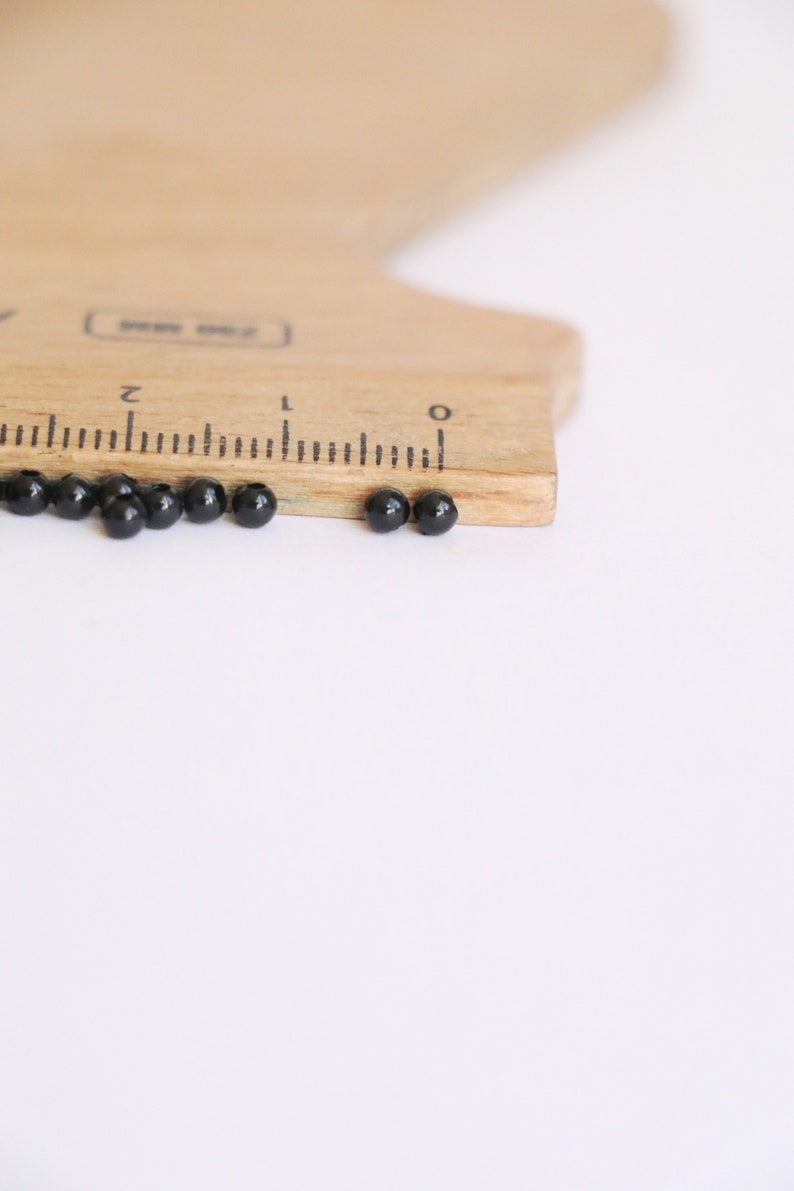 Tiny Eye Beads Black Eye Beads 3mm Eyes Beads for Eyes Etsy