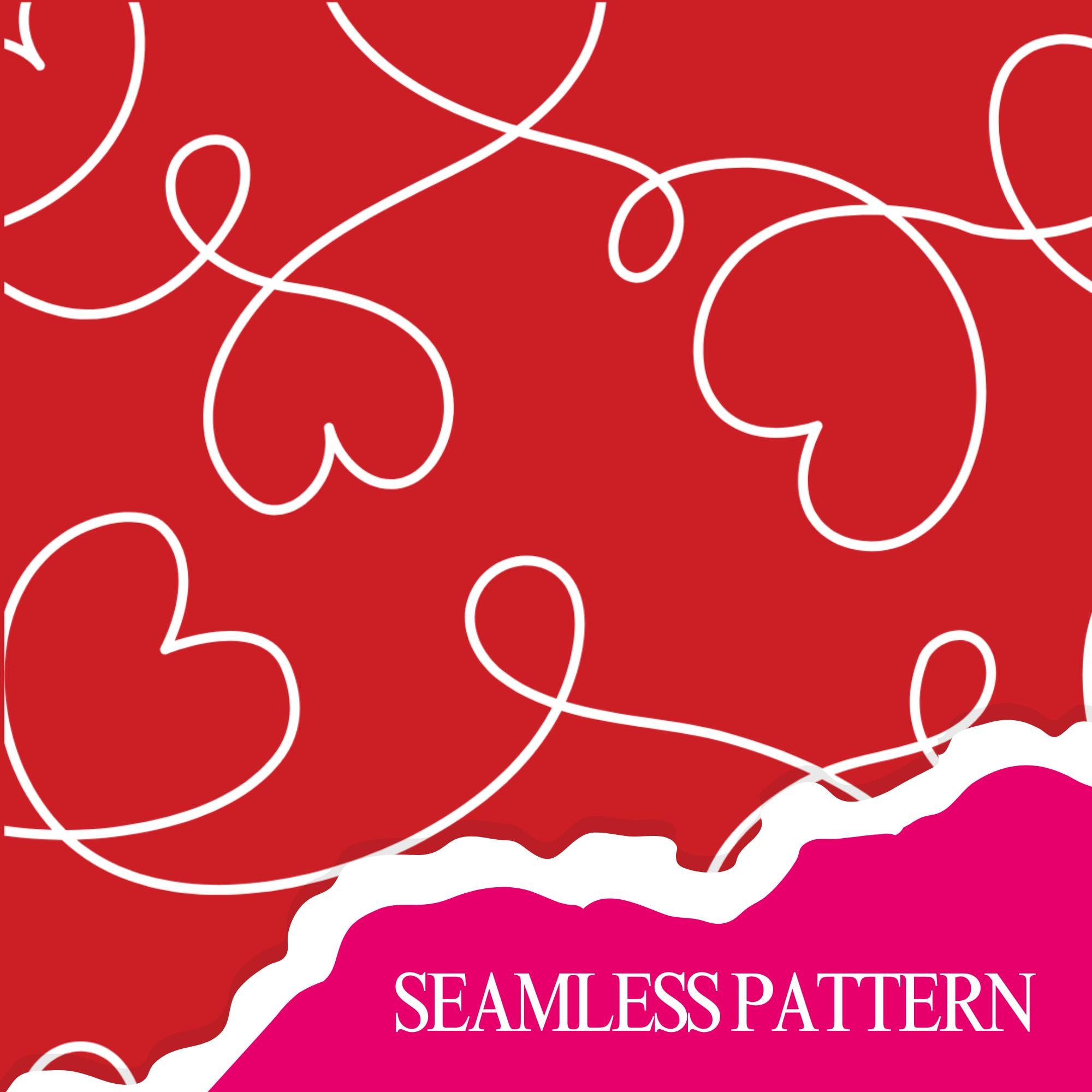 304 Love Valentines Day Theme Digital Papers Seamless Scrapbooking Red ...