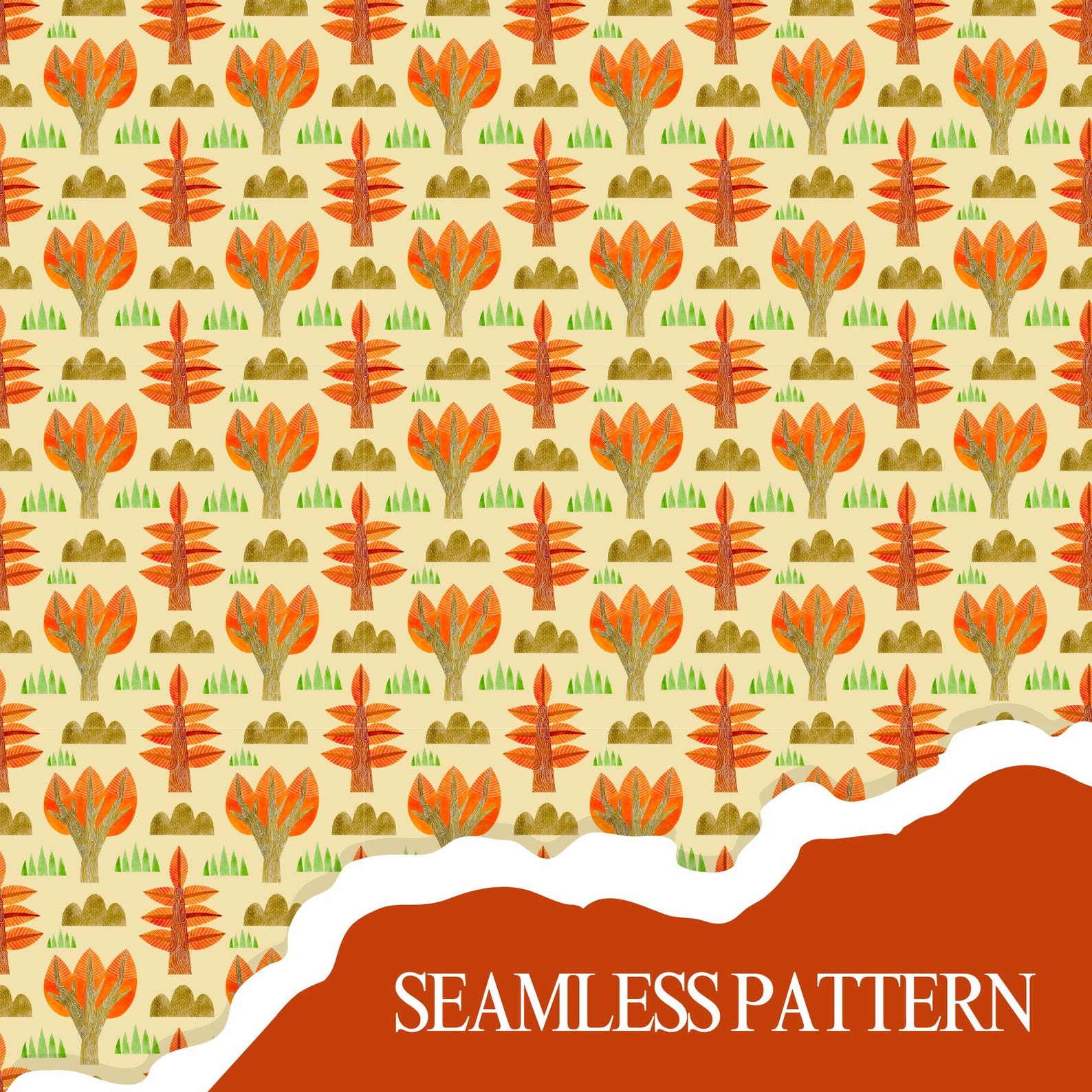 246 Thanksgiving Autumn Printable Paper Seamless Fall Leaves Junk ...
