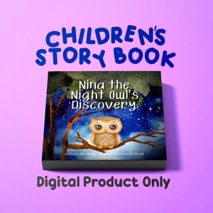 Livre d'histoires éducatives pour enfants, courtes histoires uniques au coucher, ebook PDF imprimable en téléchargement numérique pour cadeaux surprise de fête d'anniversaire d'enfant