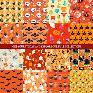 484 Halloween Theme Digital Paper Mega Bundle Seamless Pattern ...
