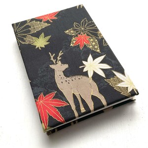 Goshuincho (wood Type)/deer and Autumn Leaves/stamp Book