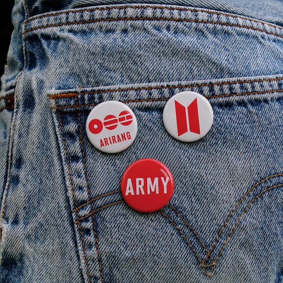 BTS Inspired Arirang 1” 25mm Mini Button Pins | Kpop Logo Pin Set