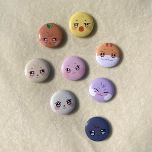Ateez ANITEEZ 1&quot; 25mm Mini Button Pin Fan Pack | K-Pop | Kpop Pins | Fan Gift | Atiny | Ateez Merch |