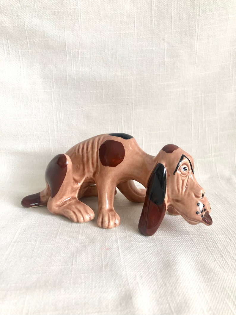 Vintage Folk Art Hillbilly Hound Dog Figurine Grindley Ware