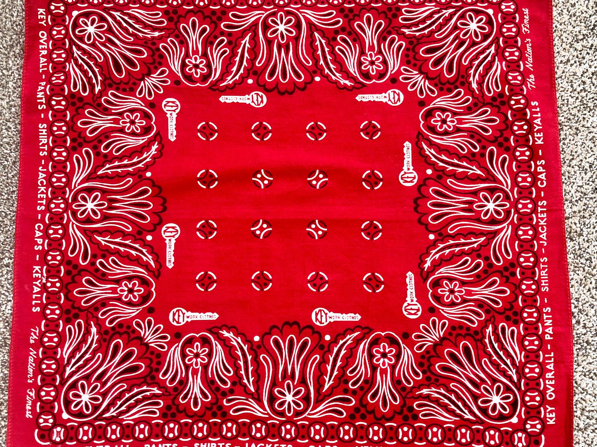 小物 60's Vintage bandanna cross pattern 小物 60's Vintage bandanna iron cross pattern 小物 60's