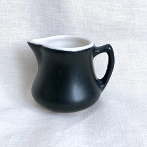 Vintage Restaurant Ware Creamer Black and White Individual Diner Ware