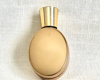 Vintage Mini Travel Refillable Perfume bottle Glossy Brass and Glass