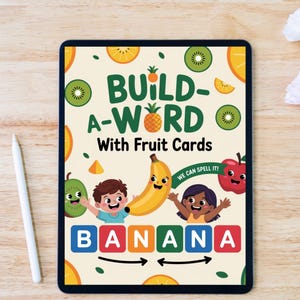 Interactive Alphabet Fruit Flashcards: Kids Learning Games (PDF Download)