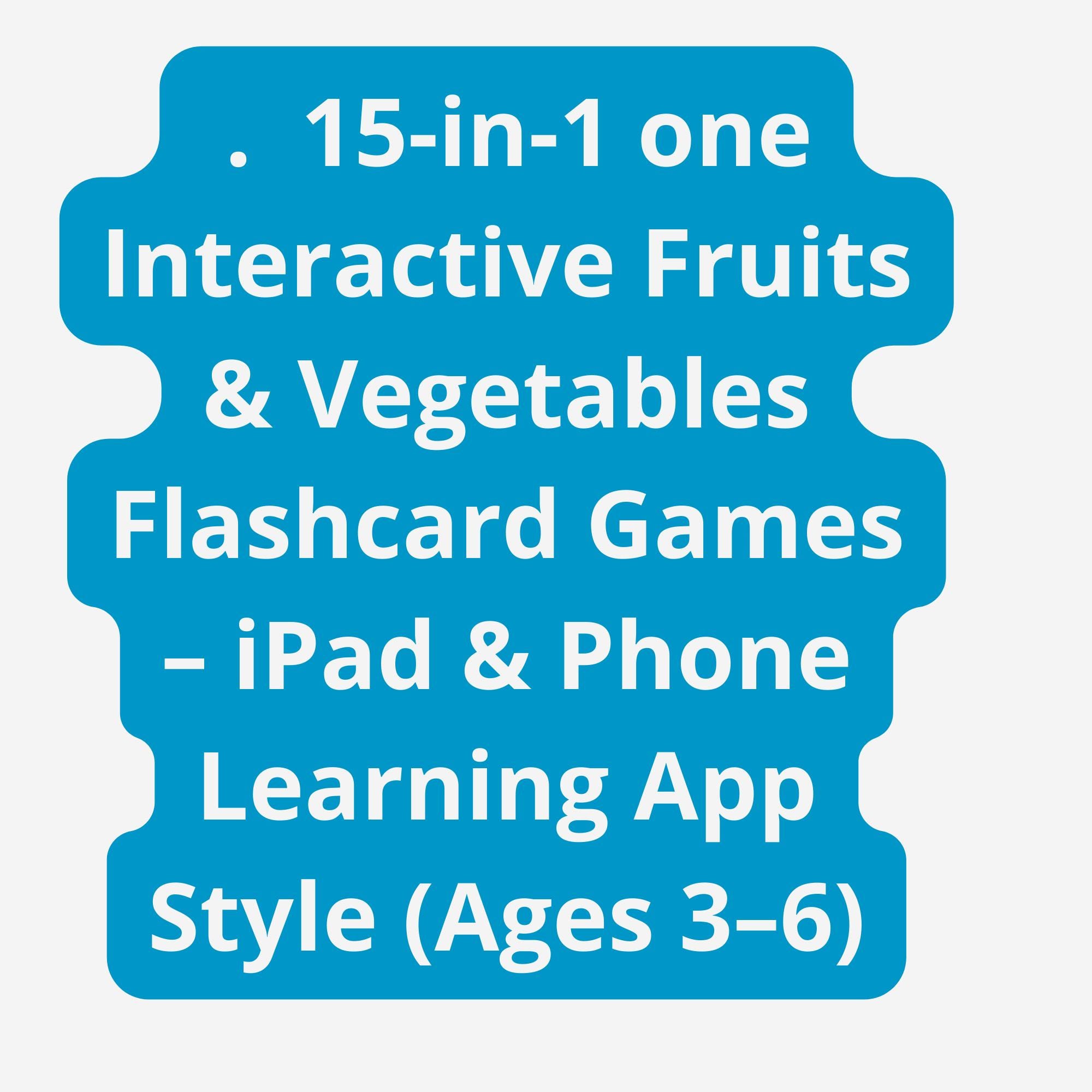 Interactive Fruit & Vegetable Flashcard Games: Kids Learning App (ages ...