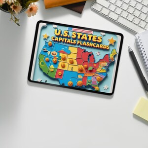 Bundle of 5 Interactive USA Flashcard Quizzes, Educational  Toddler Flashcards, Play on tablet, phone, or computer, gift for kid