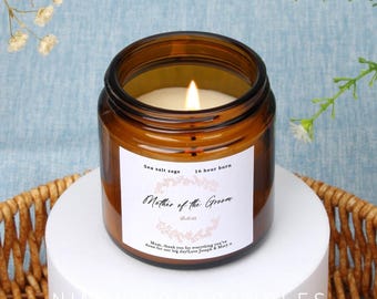 Personalised Mother of the Groom Candle: Scented Soy Wax Gift