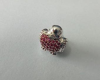 pandora red robin charm s925 ale sterling silver
