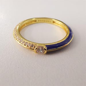 Pandora ME Pavé & Blue Dual Ring Size 50/52/54/56/58