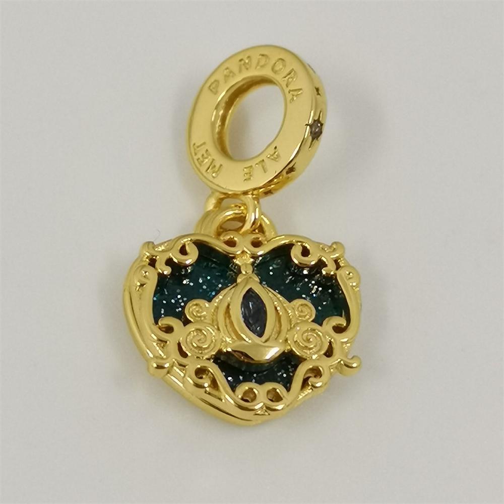 パンドラ　pandora  carriage charm 14k Pandora SS & 14K Disney 100th Cinderella's Carriage Lab