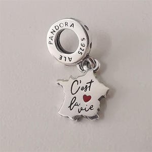 pandora Frankreich Map Dangle Charm Anhänger