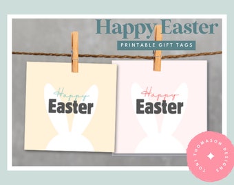 Happy Easter Bunny Printable Gift Tags