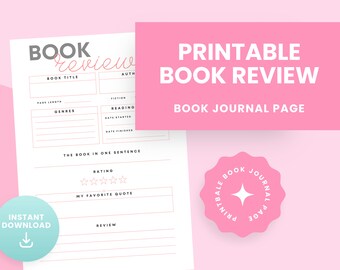 Book Review Printable Tracker Download Page
