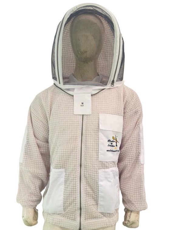 BeePro Beekeeping Ventilated Mesh Jacket With Round Veil & Gloves - Small