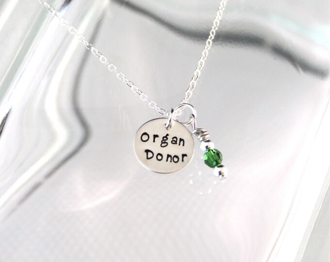 Organ Donor Awareness Sterling Silver Necklace Etsy