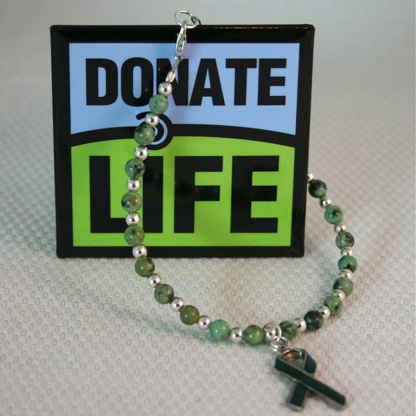 Organ Donor Awareness Bracelet African Turquoise