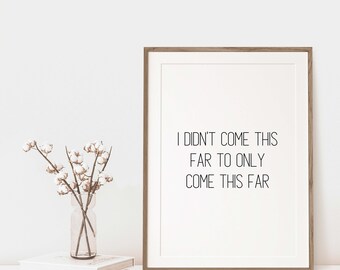 Come This Far Quote Etsy Hong Kong