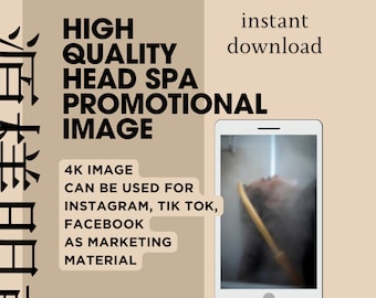 Spa japonés para la cabeza Imagen digital para marketing