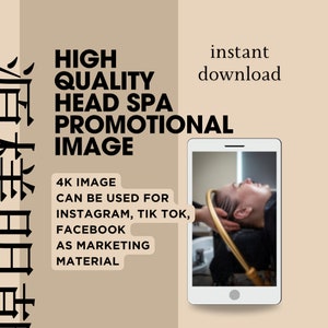 Japanese Head Spa Digital Image For Marketing