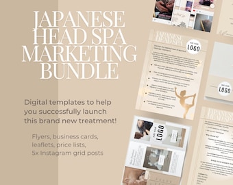 Paquete de marketing para spas de cabeza japoneses