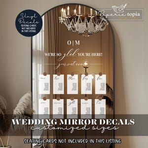 We&#39;re So Glad You&#39;re Here! Wedding Decal, Custom Wedding Sign Mirror Lettering, Wedding Marriage Decor | Wedding Reception Vinyl Sticker-09
