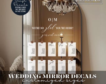 We&#39;re So Glad You&#39;re Here! Wedding Decal, Custom Wedding Sign Mirror Lettering, Wedding Marriage Decor | Wedding Reception Vinyl Sticker-09