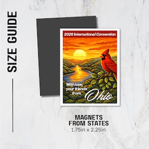 JW International Convention Custom Photo Magnet | USA States Gift Magnets imagem 3