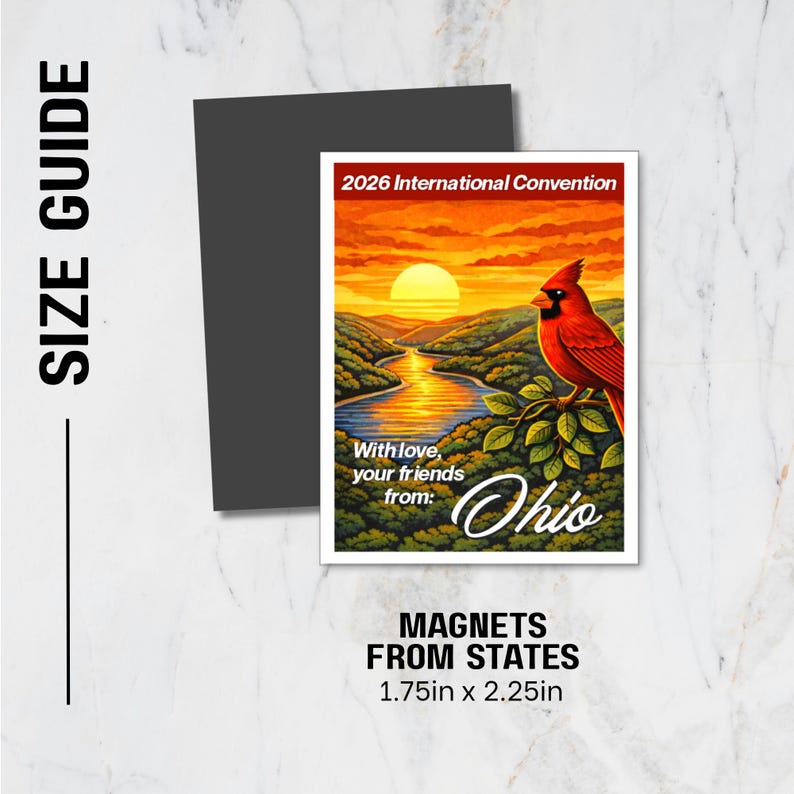 JW International Convention Custom Photo Magnet | USA States Gift Magnets imagem 3