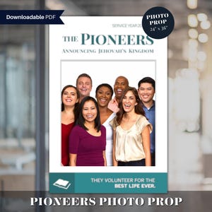 JW Pioneer Photo Frame PDF Printable, the Pioneers Magazine Photo Prop Frame, JW Pioneers Party Photo Prop Printable, Pioneers School Decor