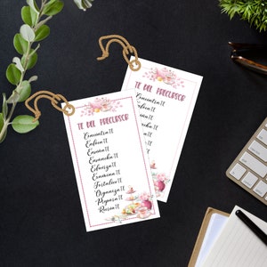 Te del Precursor Tag para Regalos, Tea Party JW Pioneer Tea Tag Spanish , JW Tea Tag Pioneer Gift, JW Pioneer Gifts, Te del Precursor Card