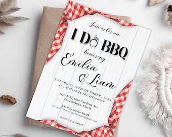 I Do BBQ Engagement Invitation: Customizable Template (Digital Download)