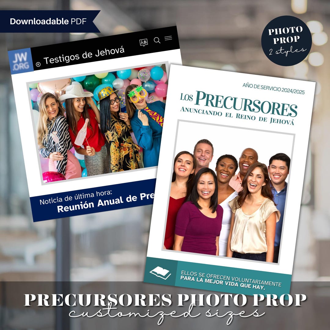 Prop Magazine JW Pioneer Photo Prop Bundle: Spanish Magazine Printable (PDF) - Etsy