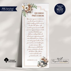 JW Querido voorloper bedankkaart westers thema, Tarjeta Gracias voorloper, JW bedankkaart rustieke landelijke stijl pdf, Tarjeta 3,5 x 9 inch
