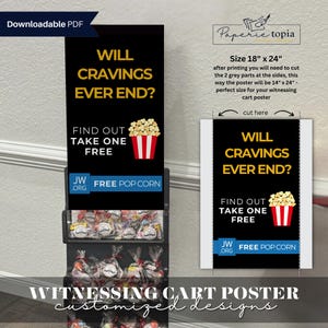 JW ポスター展示会のパーソナライズされた予測、Cart Witnessing パーソナライズされた PDF ポスター、Pioneer School の印刷可能なファイル、無料のポップコーン ポスター