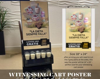 JW Witnessing Cart Poster: La Dieta Siempre Falla (PDF Digital Download)