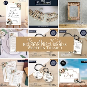 Kit de paquete de escuela precursora, letrero de bienvenida de estilo occidental y plantilla de accesorio fotográfico, etiqueta de regalo, adornos para tartas, mensaje de agradecimiento JW Pioneer