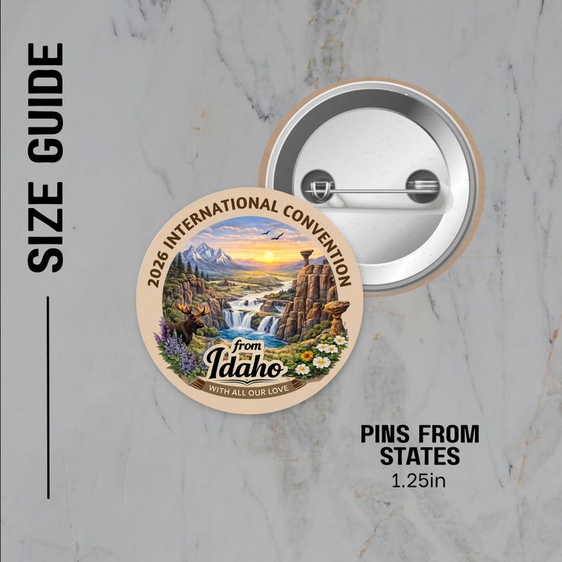 2026 JW International Convention Pins | USA States Delegate Gifts Idaho