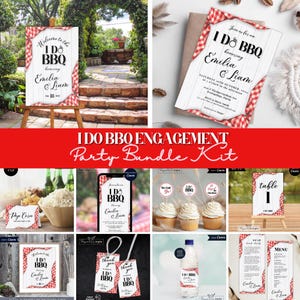 Pacote I Do BBQ, Kit de Pacote de Noivado I Do BBQ, Placa de Boas-vindas para Noivado com Churrasco para Imprimir, Modelo de Convite para Churrasco, Modelo de Etiquetas para Presente I Do BBQ