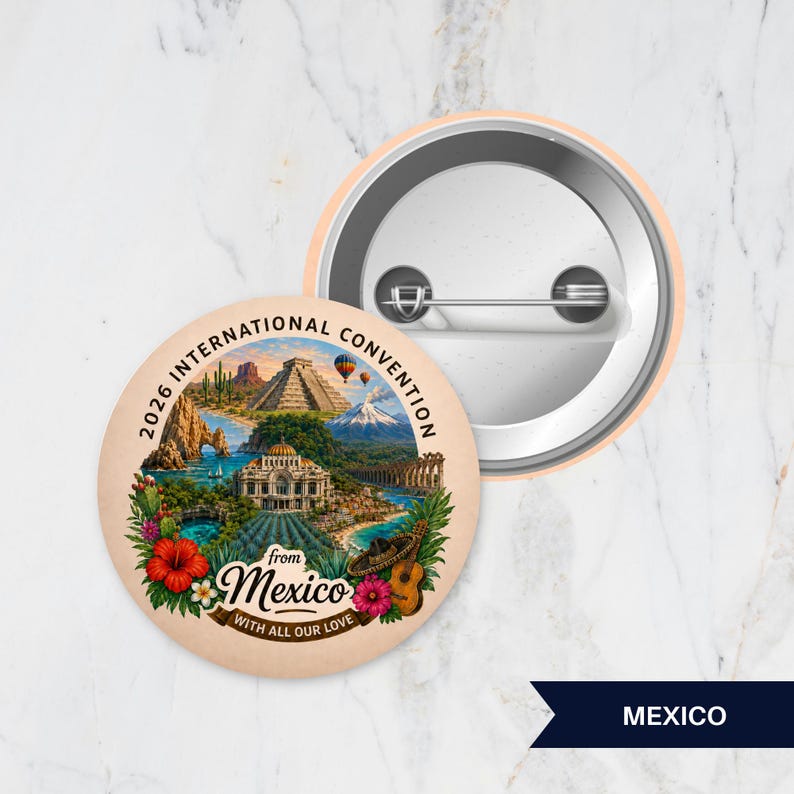 2026 JW International Convention Pins | USA States Delegate Gifts Mexico