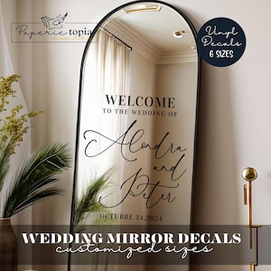 Wedding Mirror Sign, Wedding Mirror Decal, Wedding Mirror Decal Welcome, Wedding Mirror Vinyl Lettering, Welcome Wedding Mirror Sticker - 16