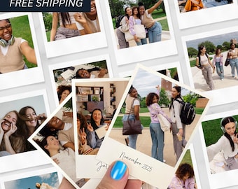 Retro Style Photo Magnets | Personalized Fridge Decor | Custom Memory Magnet Gift