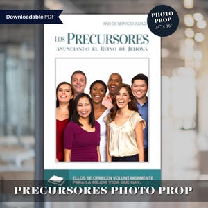 JW Pionier Fotorahmen Spanisch PDF zum Ausdrucken, Precursores Photo Prop Rahmen, JW Los Precursores Party Photo Prop Rahmen zum Ausdrucken Español
