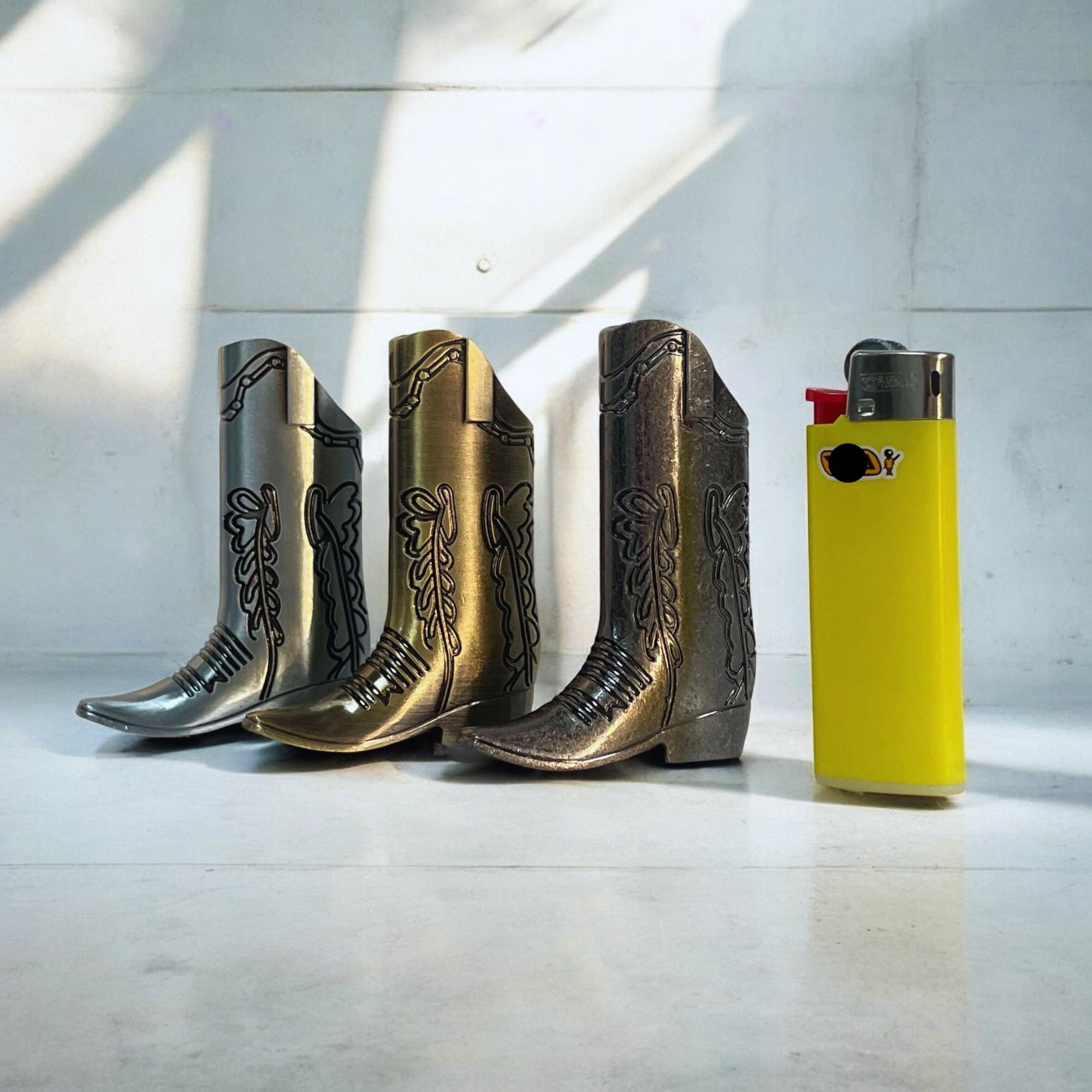 Cowboy Boot Lighter Case Vintage Western BIC Cowboy Lighter Gift for Smoker